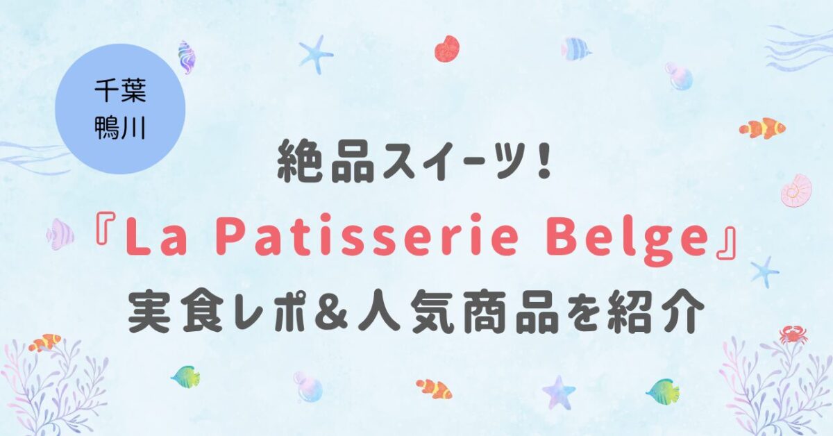 【千葉・鴨川】絶品スイーツ！『La Pâtisserie Belge』実食レポ＆人気商品を紹介